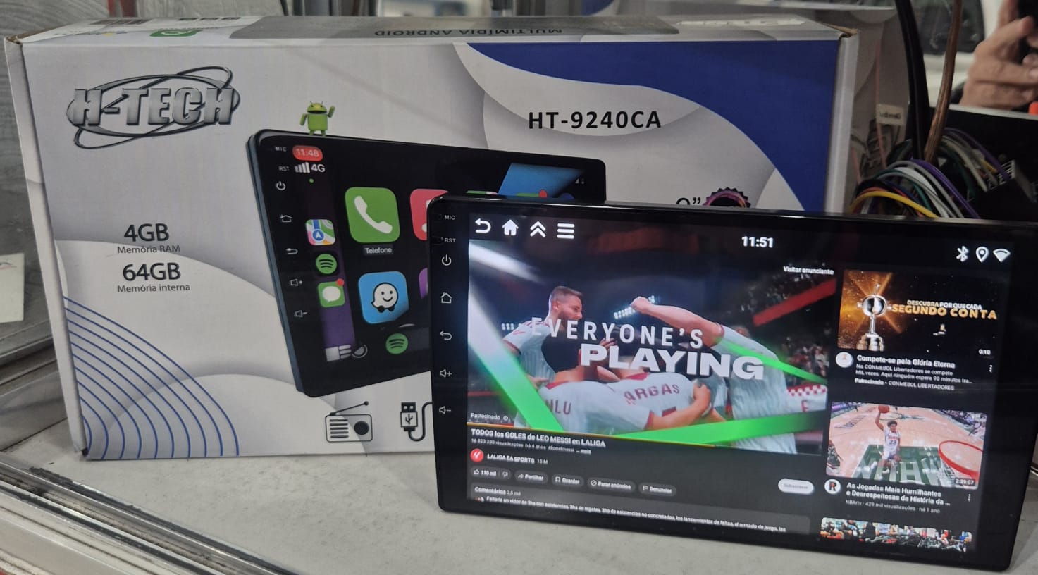 Multimídia 9" HT-9240CA Android Carplay sem Fio - Imagem 3