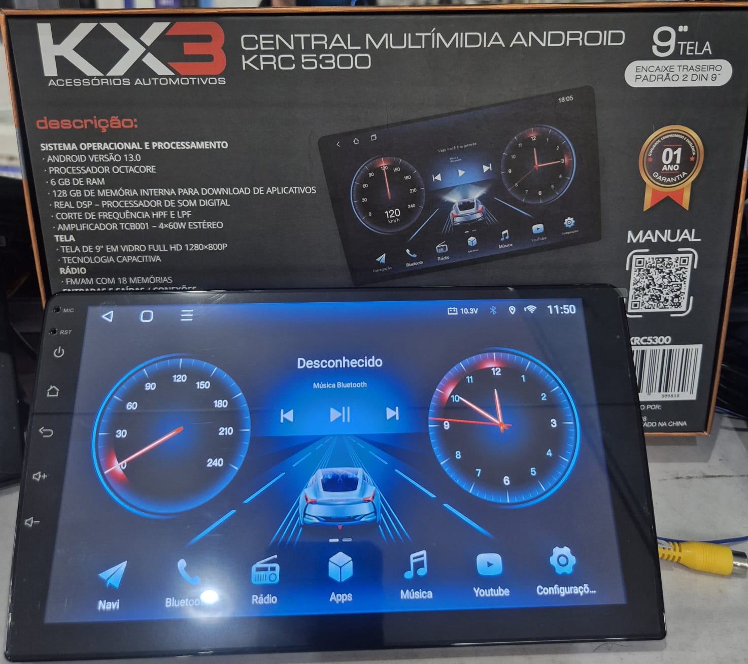 Multimidia 9" Android KRC 5300 6G de RAM OCTACORE - Imagem 2
